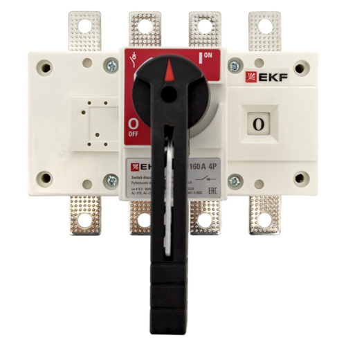 EKF Рубильник-выключатель 160A 4P c рукояткой управления для прямой установки PowerSwitch EKF (psds-160-4) фото 2