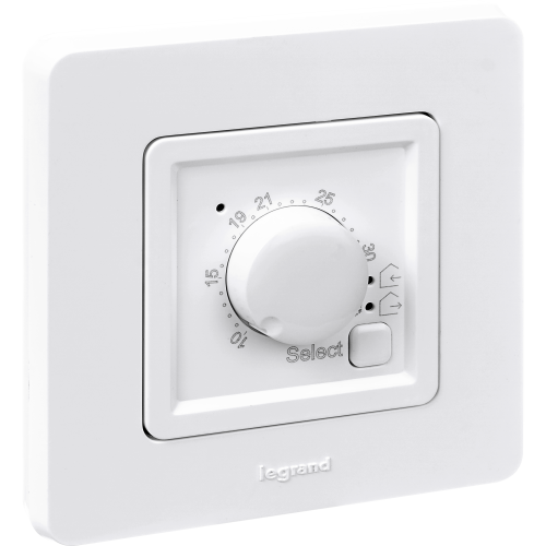 LEGRAND INSPIRIA Термостат для теплого пола   с выносным датчиком в комплекте, максимальный ток 16 А, напряжение ~230 В, цвет &quot;Белый&quot; (673810) фото 5