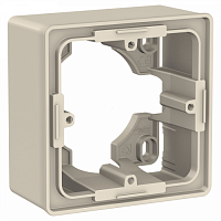 SCHNEIDER ELECTRIC Коробка UNICA NEW для открытой установки 1-постовая бежевый (NU800244)