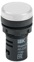 IEK Лампа AD22DS LED матрица d22 мм белый 110В AC/DC (BLS10-ADDS-110-K01)