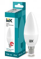 IEK Лампа светодиодная LED 7вт Е14 белый матовая свеча ECO (LLE-C35-7-230-40-E14)