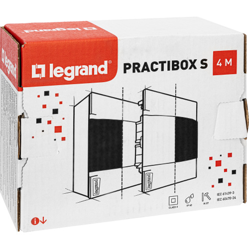LEGRAND Practibox S Пластиковый щиток навесной 1X4 Белая дверь (134604) фото 4