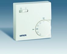 SIMON Терморегулятор комнатный, тепло-холод, 10-5А 250В, 5-30град, графит (75503-68)