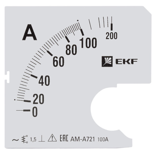 EKF Шкала сменная для A721 100/5А-1,5  PROxima (s-a721-100)