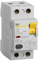 IEK Выключатель дифференциального тока (УЗО) ВД1-63 2п 16А 100мА АС (MDV10-2-016-100)