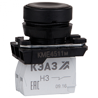 KEAZ Кнопка КМЕ4511м-черный-1но+1нз-цилиндр-IP54-КЭАЗ (248246)