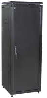 Шкаф сетевой 19дюймов LINEA N 24U 600х600 мм металлическая передняя дверь черный