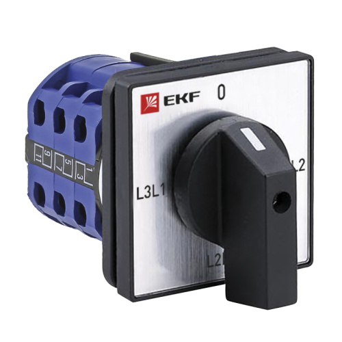 EKF Переключатель кулачковый ПК-1-73 10А 3P для вольтметра линейное напряжение PROxima (pk-1-73-10) фото 2