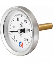 РОСМА Термометр биметаллический осевой БТ-31.211 0-100С 1/2' 46мм кл.2.5 (2406)