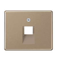 JUNG Крышка для одинарной телефонной и компьютерной розетоки UAE  золотая бронза (SL569-1UAGB)