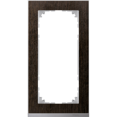 SCHNEIDER ELECTRIC M-Pure Decor Рамка 2 поста без перегородки венге/алюминий (MTN4025-3671) SCHNEIDER ELECTRIC M-Pure Decor Рамка 2 поста без перегородки венге/алюминий (MTN4025-3671)