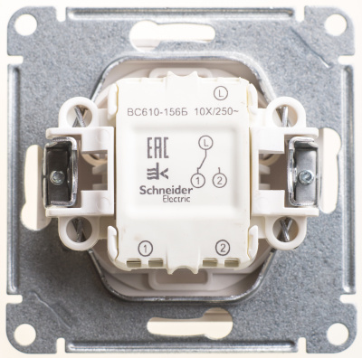 SCHNEIDER ELECTRIC W59 AQUA Переключатель одноклавишный, 10АХ, IP44, механизм, белый (VS610-156B-1-86) SCHNEIDER ELECTRIC W59 AQUA Переключатель одноклавишный, 10АХ, IP44, механизм, белый (VS610-156B-1-86)