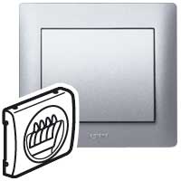 LEGRAND Galea Life Лицевая панель двойной розетки для колонки алюминий (771325 )