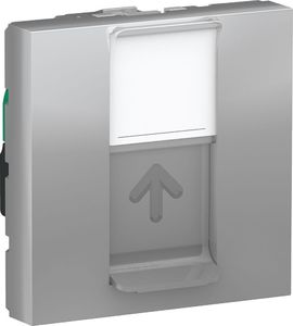 SCHNEIDER ELECTRIC Розетка UNICA MODULAR компьютерная RJ45 одиночная категория 5е STP 2 модуля алюминий (NU341330) SCHNEIDER ELECTRIC Розетка UNICA MODULAR компьютерная RJ45 одиночная категория 5е STP 2 модуля алюминий (NU341330)