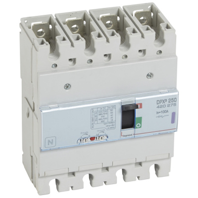 LEGRAND Выключатель автоматический четырехполюсный DPX3 250 100А 50кА (420275 ) LEGRAND Выключатель автоматический четырехполюсный DPX3 250 100А 50кА (420275 )