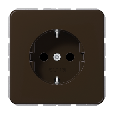 JUNG Розетка штепсельная SCHUKO 16A 250V коричневая (CD1520BR) JUNG Розетка штепсельная SCHUKO 16A 250V коричневая (CD1520BR)