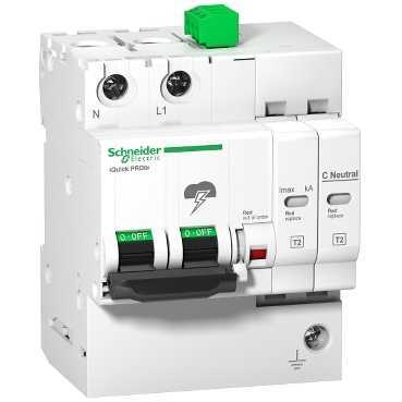 SCHNEIDER ELECTRIC УЗИП СО ВСТРОЕННОЙ ЗАЩИТОЙ IQUICK IQUICK PRD 1П+Н 40кА С КАРТРИДЖАМИ (A9L16292) SCHNEIDER ELECTRIC УЗИП СО ВСТРОЕННОЙ ЗАЩИТОЙ IQUICK IQUICK PRD 1П+Н 40кА С КАРТРИДЖАМИ (A9L16292)