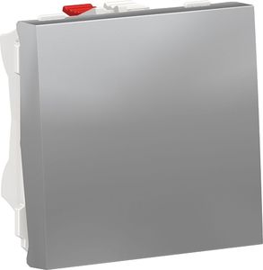 SCHNEIDER ELECTRIC Выключатель UNICA MODULAR одноклавишный кнопочный схема 1 10 A 2 модуля алюминий (NU320630) SCHNEIDER ELECTRIC Выключатель UNICA MODULAR одноклавишный кнопочный схема 1 10 A 2 модуля алюминий (NU320630)