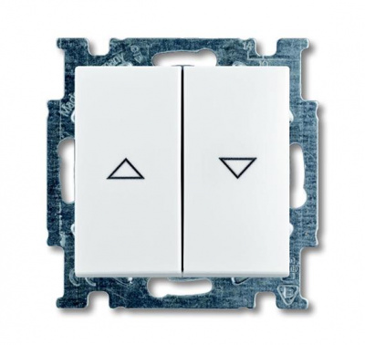 ABB Выключатель жалюзи с накладкой однополюсный с фиксацией альпийский белый (2006/4 UC-94-507) (2CKA001012A2140) ABB Выключатель жалюзи с накладкой однополюсный с фиксацией альпийский белый (2006/4 UC-94-507) (2CKA001012A2140)