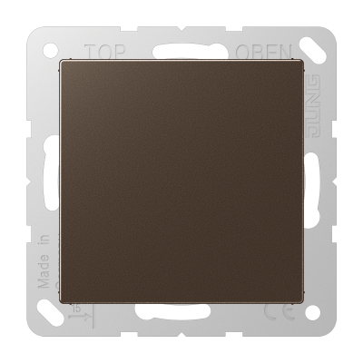 JUNG Крышка для произвольных отверстий (с несущей платой) Серия A500 Материал- термопласт Цвет- мокко (A594-0MO) JUNG Крышка для произвольных отверстий (с несущей платой) Серия A500 Материал- термопласт Цвет- мокко (A594-0MO)