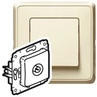 LEGRAND CARIVA Коробка установочная 36 мм для наружного монтажа слоновая кость для розеток с заземлением (773797 )