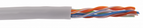 Витая пара U/UTP категория 5е 4 пары 24 AWG ПВХ (500м) серый Витая пара U/UTP категория 5е 4 пары 24 AWG ПВХ (500м) серый