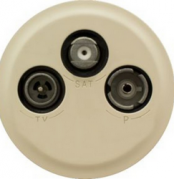 LEGRAND Celiane Панель лицевая для розетки телевизионной TV/FM/SAT слоновая кость (66233 )