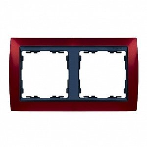 SIMON Рамка на 2 поста, S82, гранатовый металлик - графит (82824-37) SIMON Рамка на 2 поста, S82, гранатовый металлик - графит (82824-37)