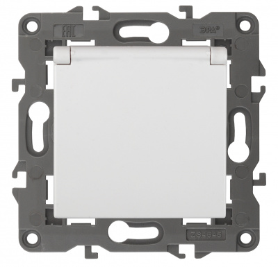 ЭРА Розетка 2P+E Schuko со шторками с крышкой, 16А-250В, Elegance, белый, 14-2103-01 (Б0034278) ЭРА Розетка 2P+E Schuko со шторками с крышкой, 16А-250В, Elegance, белый, 14-2103-01 (Б0034278)