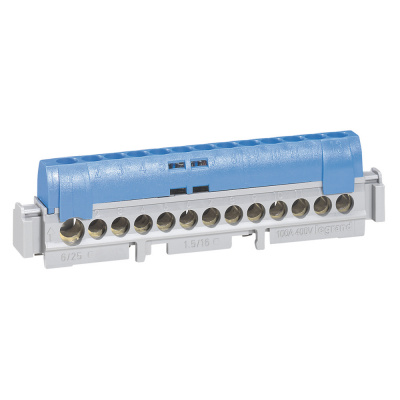 LEGRAND Клемма голубая 1х6-25+12х1.5-16мм.кв. (004844 ) LEGRAND Клемма голубая 1х6-25+12х1.5-16мм.кв. (004844 )