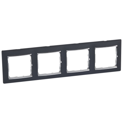 LEGRAND VALENA Рамка 4 поста горизонтальный монтаж Ноктюрн/серебро (770394 ) LEGRAND VALENA Рамка 4 поста горизонтальный монтаж Ноктюрн/серебро (770394 )