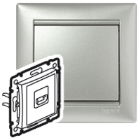 LEGRAND VALENA Розетка HDMI алюминий (770285 )