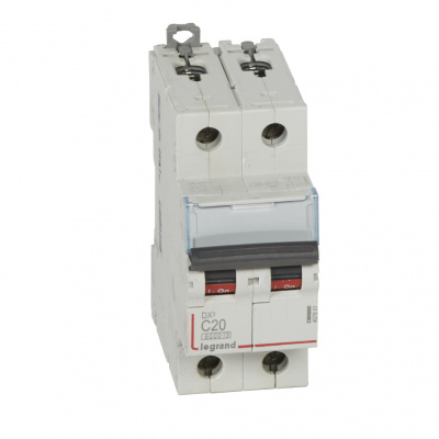 LEGRAND Выключатель автоматический двухполюсный 20А С DX3 6kA/10kA (407801 ) LEGRAND Выключатель автоматический двухполюсный 20А С DX3 6kA/10kA (407801 )