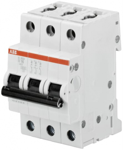 ABB Выключатель автоматический трехполюсный 2А B S203 6кА (S203 B2) (2CDS253001R0025) ABB Выключатель автоматический трехполюсный 2А B S203 6кА (S203 B2) (2CDS253001R0025)