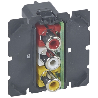 LEGRAND Celiane Розетка тройная аудио/видео типа RCA (067313 ) LEGRAND Celiane Розетка тройная аудио/видео типа RCA (067313 )