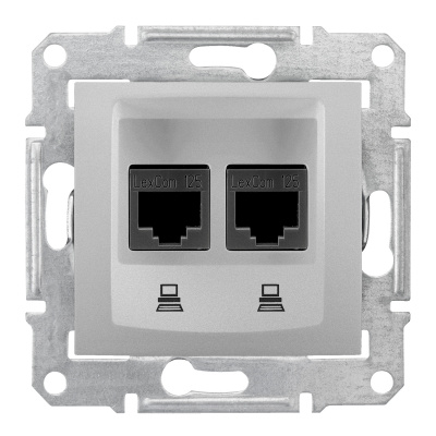 SCHNEIDER ELECTRIC Sedna Розетка компьютерная двойная RJ45 6 в рамку (SDN4800160) SCHNEIDER ELECTRIC Sedna Розетка компьютерная двойная RJ45 6 в рамку (SDN4800160)