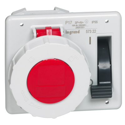 LEGRAND Розетка встраиваемая с блокировкой 16А 3К+Н+З 380В IP67 (057322 ) LEGRAND Розетка встраиваемая с блокировкой 16А 3К+Н+З 380В IP67 (057322 )