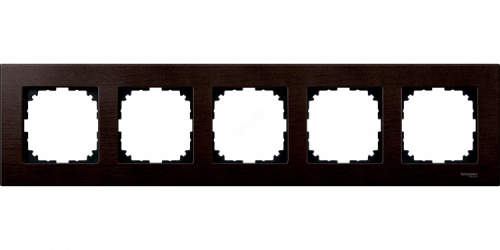 SCHNEIDER ELECTRIC Рамка 5 постов деревянная венге (MTN4055-3471) SCHNEIDER ELECTRIC Рамка 5 постов деревянная венге (MTN4055-3471)