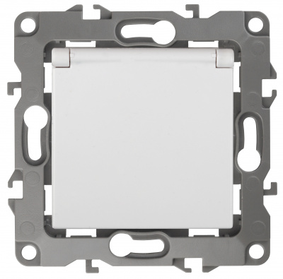 ЭРА Розетка 2P+E Schuko со шторками с крышкой, 16А-250В, , Al+Cu белый, 12А-2003-01 (Б0038587) ЭРА Розетка 2P+E Schuko со шторками с крышкой, 16А-250В, , Al+Cu белый, 12А-2003-01 (Б0038587)