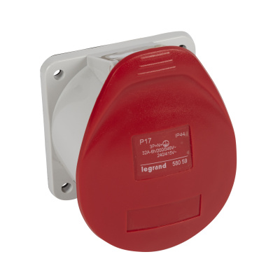 LEGRAND P17 Розетка силовая IP44 3К+Н+З 380В 32А (58059 ) LEGRAND P17 Розетка силовая IP44 3К+Н+З 380В 32А (58059 )
