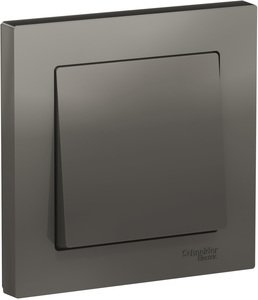 SCHNEIDER ELECTRIC Выключатель одноклавишный ATLASDESIGN схема 1 10АХ в сборе сталь (ATN000912) SCHNEIDER ELECTRIC Выключатель одноклавишный ATLASDESIGN схема 1 10АХ в сборе сталь (ATN000912)