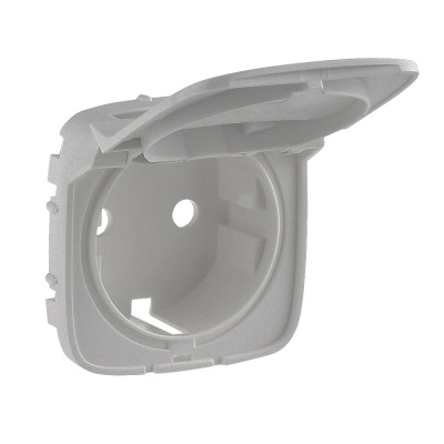 LEGRAND Valena ALLURE Лицевая панель розетки 2К+З с крышкой Алюминий (754847 ) LEGRAND Valena ALLURE Лицевая панель розетки 2К+З с крышкой Алюминий (754847 )