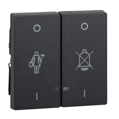SCHNEIDER ELECTRIC Клавиша 2шт перечеркнутый звонок/горничная световая индикация антрацит (MTN3429-0414) SCHNEIDER ELECTRIC Клавиша 2шт перечеркнутый звонок/горничная световая индикация антрацит (MTN3429-0414)