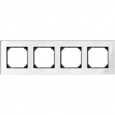 SCHNEIDER ELECTRIC Рамка 4 поста стеклянная бриллиант (MTN404419) SCHNEIDER ELECTRIC Рамка 4 поста стеклянная бриллиант (MTN404419)