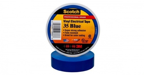3M Изолента ПВХ синяя 19мм 20м Scotch 35 высший сорт (7000031670)