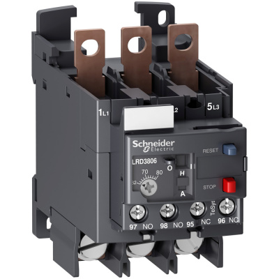 SCHNEIDER ELECTRIC Реле перегрузки тепловое 62-80А класс 10A присоединение под кольцевой наконечник (LRD3806) SCHNEIDER ELECTRIC Реле перегрузки тепловое 62-80А класс 10A присоединение под кольцевой наконечник (LRD3806)
