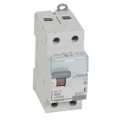 LEGRAND Выключатель дифференциального тока (УЗО) DX3 2 полюса 40А 100мА-АC (411515 ) LEGRAND Выключатель дифференциального тока (УЗО) DX3 2 полюса 40А 100мА-АC (411515 )