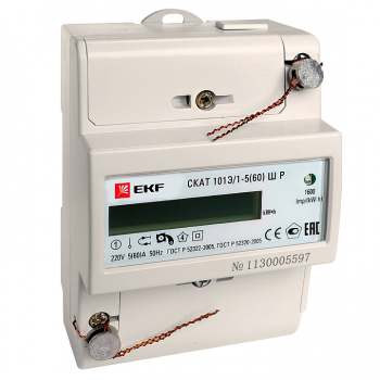 EKF Счетчик электроэнергии СКАТ 101Э/1-5 Ш 1 5 (60)А (10101P) EKF Счетчик электроэнергии СКАТ 101Э/1-5 Ш 1 5 (60)А (10101P)
