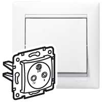 LEGRAND VALENA Розетка TV-FM-SAT проходная 1 4дБ в рамку белый (774437 ) LEGRAND VALENA Розетка TV-FM-SAT проходная 1 4дБ в рамку белый (774437 )