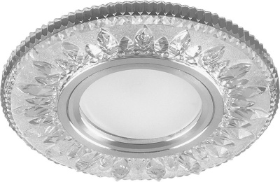 FERON Светильник ИВО-50w G5.3 со светодиодной подсветкой 4000К хром со стеклом (CD903) (28846) FERON Светильник ИВО-50w G5.3 со светодиодной подсветкой 4000К хром со стеклом (CD903) (28846)